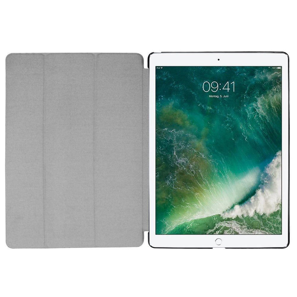 For iPad Pro 12.9 (2017) PU Leather Ultra Thin Tri-fold Stand Auto Sleep/Wake Tablet Cover