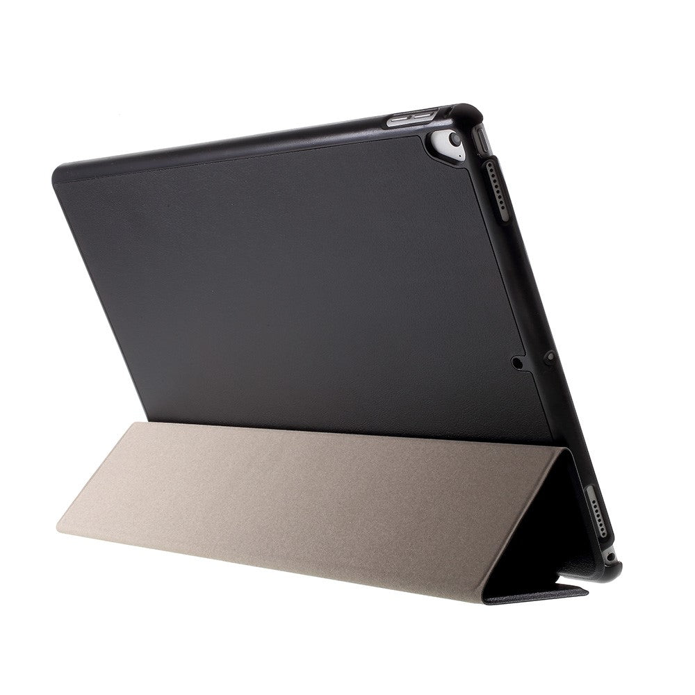For iPad Pro 12.9 (2017) PU Leather Ultra Thin Tri-fold Stand Auto Sleep/Wake Tablet Cover