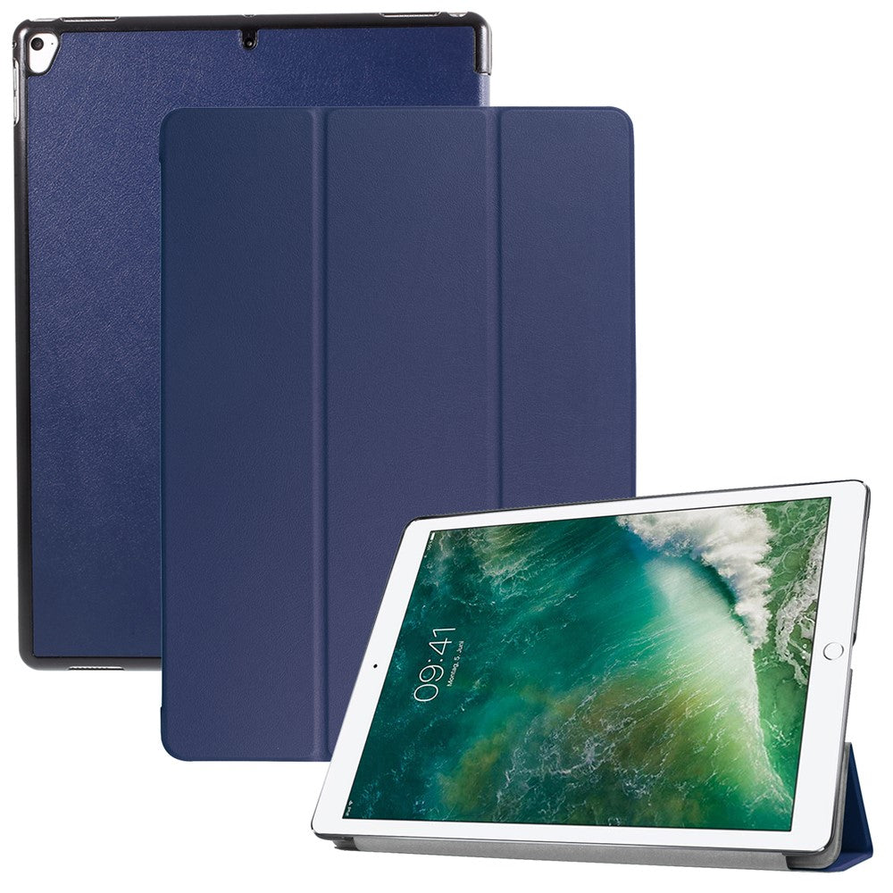 For iPad Pro 12.9 (2017) PU Leather Ultra Thin Tri-fold Stand Auto Sleep/Wake Tablet Cover