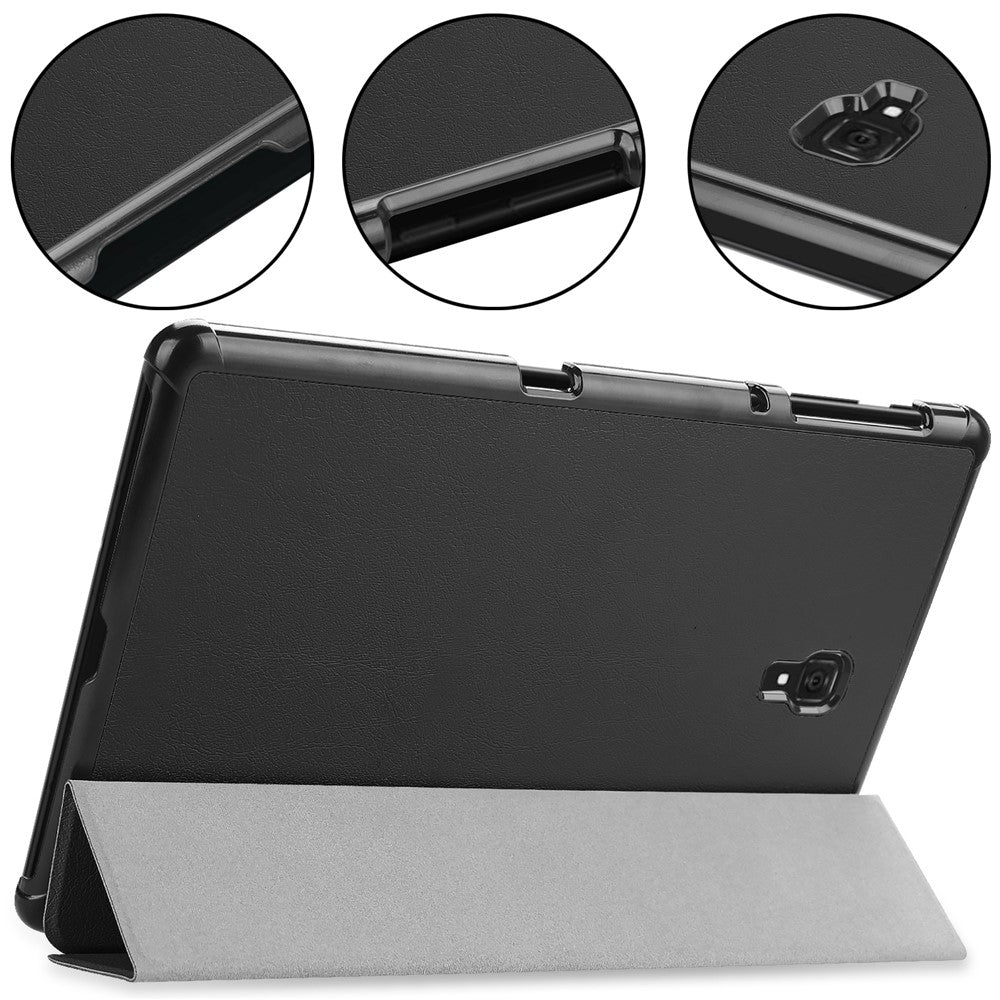 Tri-fold Stand PU Leather Auto-wake/sleep Shell for Samsung Galaxy Tab A 10.5 T595/T590