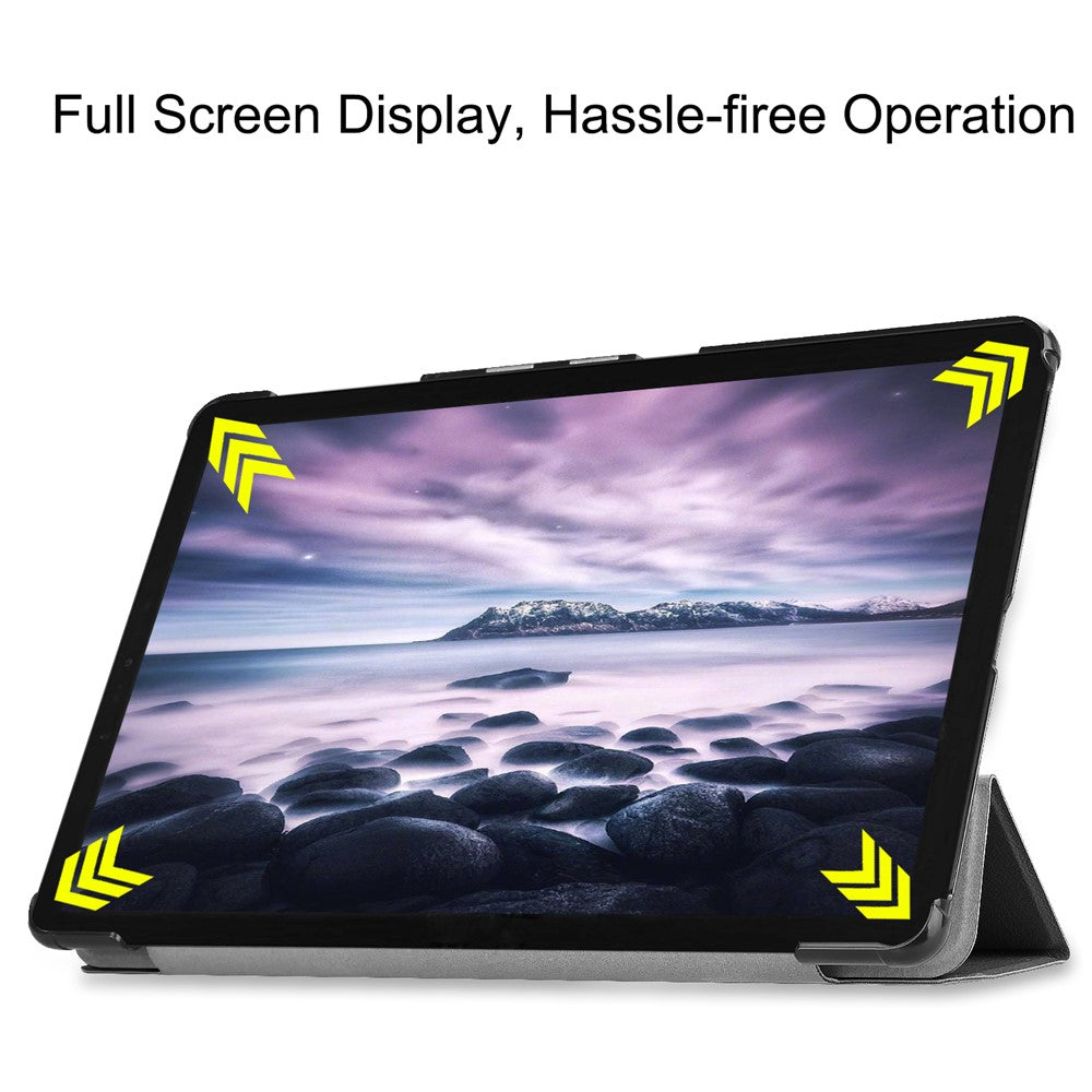 Tri-fold Stand PU Leather Auto-wake/sleep Shell for Samsung Galaxy Tab A 10.5 T595/T590