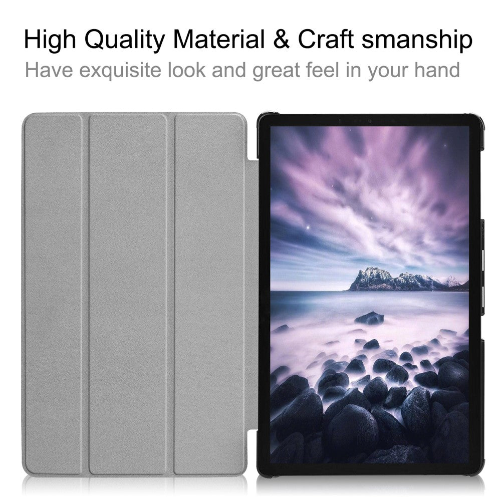 Tri-fold Stand PU Leather Auto-wake/sleep Shell for Samsung Galaxy Tab A 10.5 T595/T590
