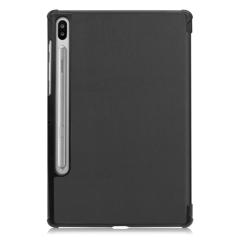 Stable Tri-fold Stand Stand Leather Case Smart Tablet Cover Shell for Samsung Galaxy Tab S6 T860 (Wi-Fi) / T865 (LTE)