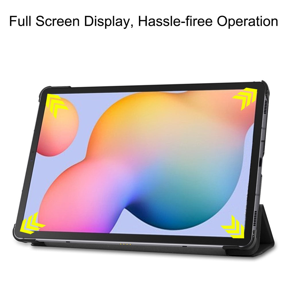 Tablet Case for Samsung Galaxy Tab S6 Lite (2024) / (2022) / (2020) Tri-fold Stand PU Leather Cover