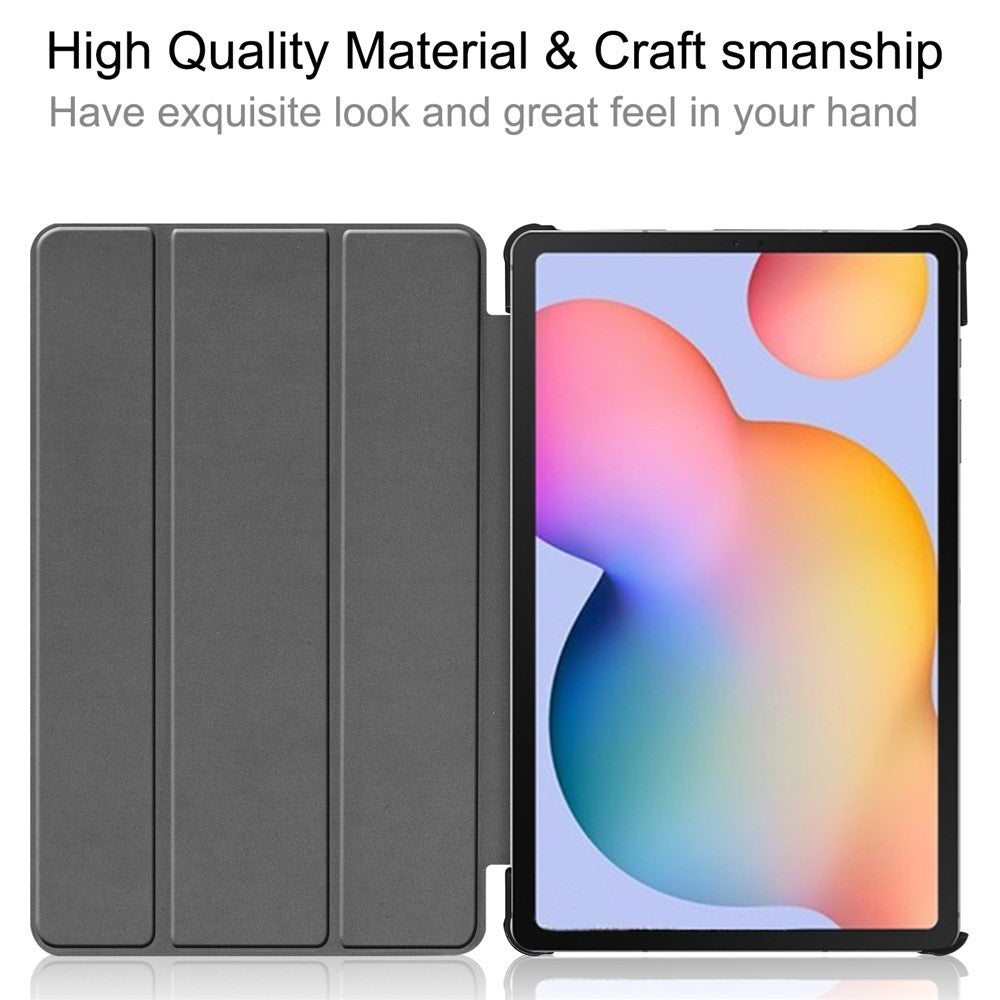 Tablet Case for Samsung Galaxy Tab S6 Lite (2024) / (2022) / (2020) Tri-fold Stand PU Leather Cover