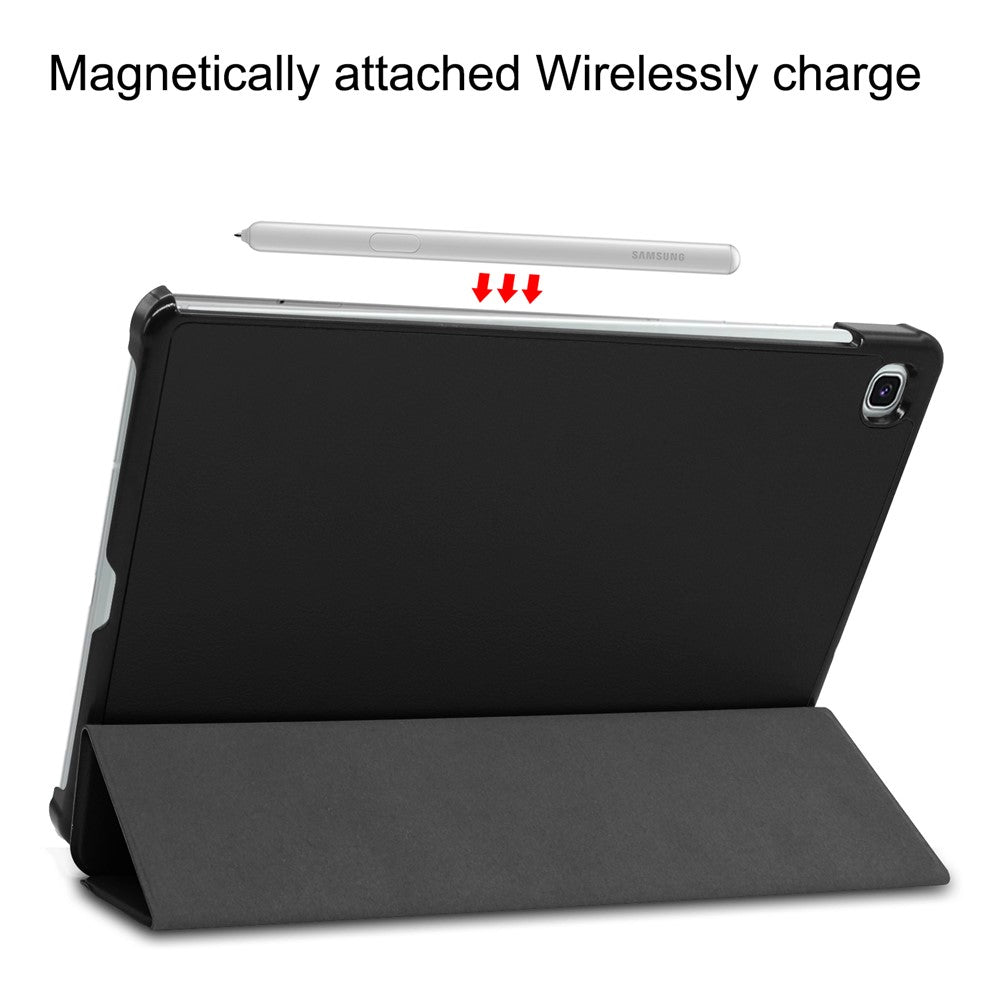 Tablet Case for Samsung Galaxy Tab S6 Lite (2024) / (2022) / (2020) Tri-fold Stand PU Leather Cover