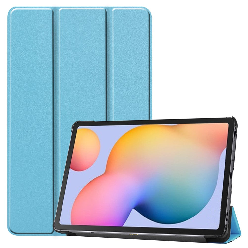 Tablet Case for Samsung Galaxy Tab S6 Lite (2024) / (2022) / (2020) Tri-fold Stand PU Leather Cover
