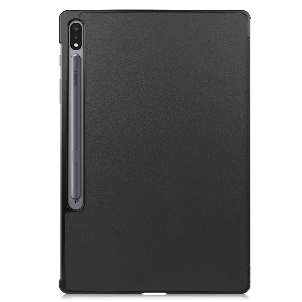Tri-fold Stand Leather Smart Case for Samsung Galaxy Tab S7+ / S8+