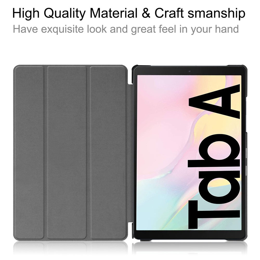 Tri-fold Leather Stand Case Wake / Sleep Smart Cover for Samsung Galaxy Tab A7 10.4 (2020) / (2022) T500