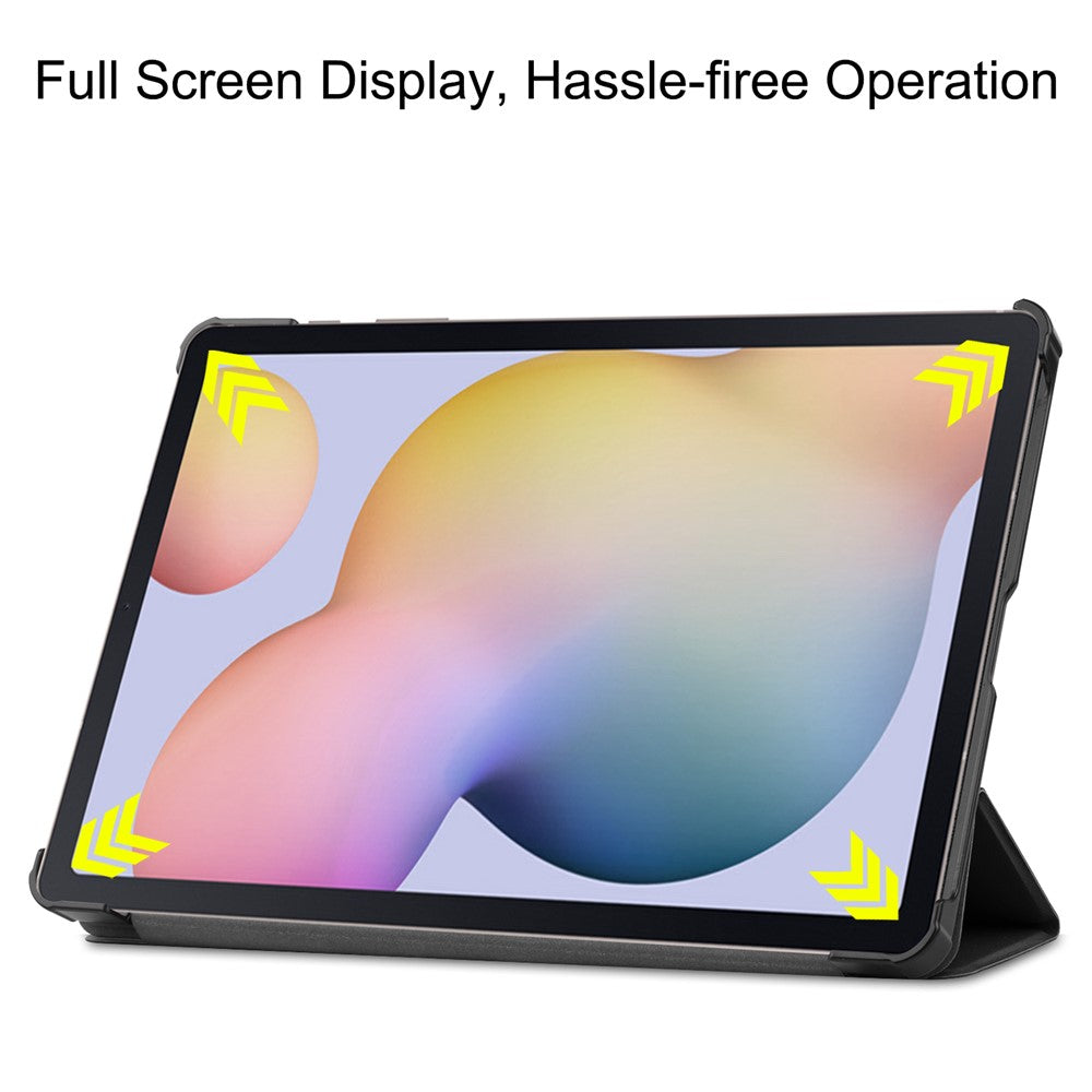 Ultra Slim Tri-fold Stand PU Leather Hard Shell Folio Tablet Case for Samsung Galaxy Tab S7 T870 / S8