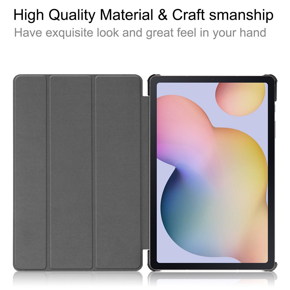 Ultra Slim Tri-fold Stand PU Leather Hard Shell Folio Tablet Case for Samsung Galaxy Tab S7 T870 / S8