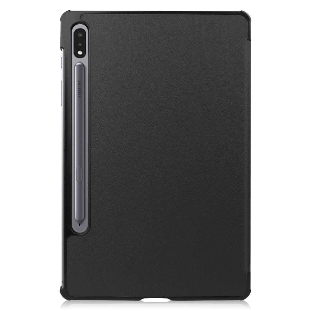Ultra Slim Tri-fold Stand PU Leather Hard Shell Folio Tablet Case for Samsung Galaxy Tab S7 T870 / S8
