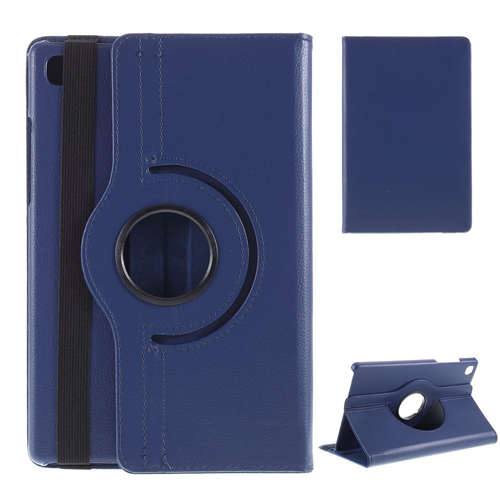 Middle Hollow on the back Leather Case with 360-Degree Rotating Stand + Elastic Fasten Band for Samsung Galaxy Tab A7 10.4 (2020) / (2022)