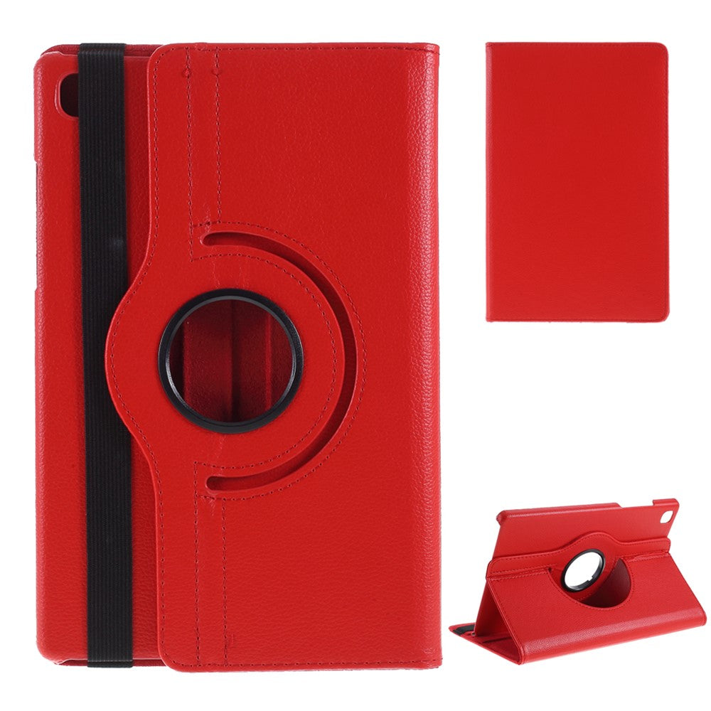 Middle Hollow on the back Leather Case with 360-Degree Rotating Stand + Elastic Fasten Band for Samsung Galaxy Tab A7 10.4 (2020) / (2022)
