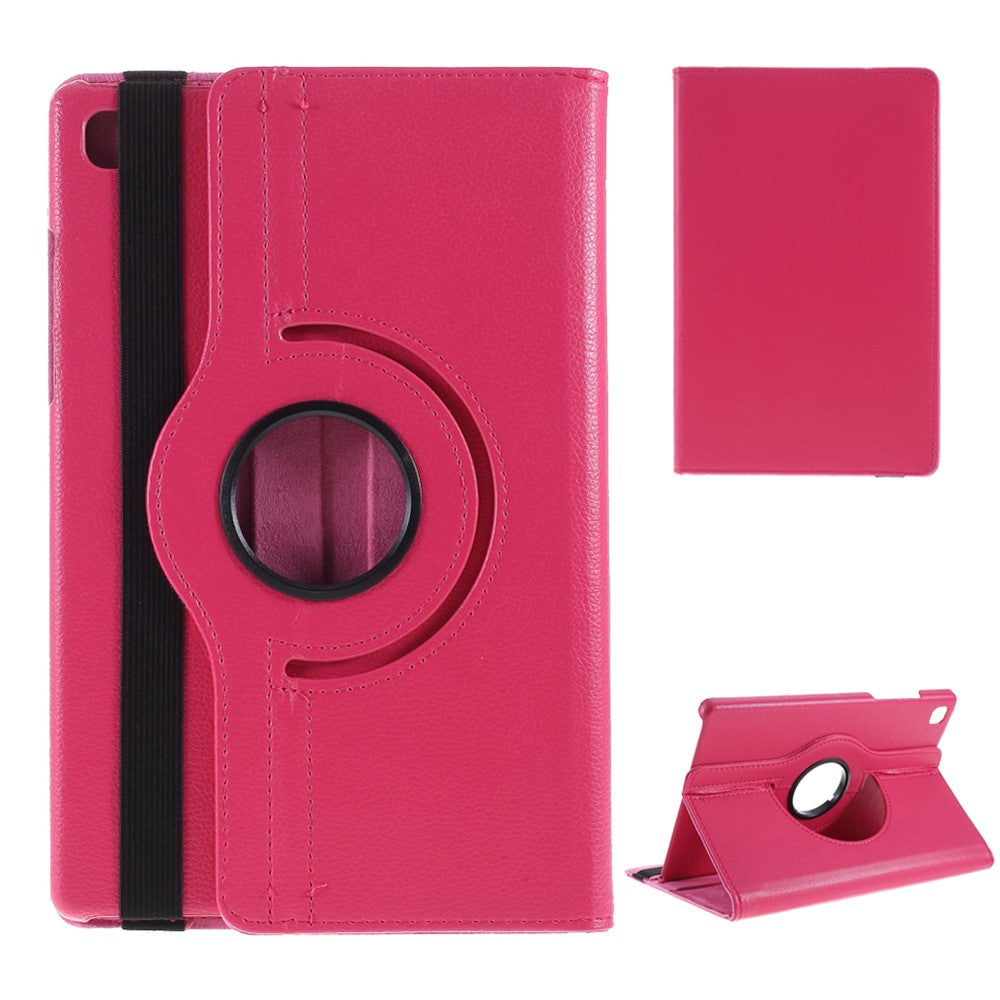 Middle Hollow on the back Leather Case with 360-Degree Rotating Stand + Elastic Fasten Band for Samsung Galaxy Tab A7 10.4 (2020) / (2022)
