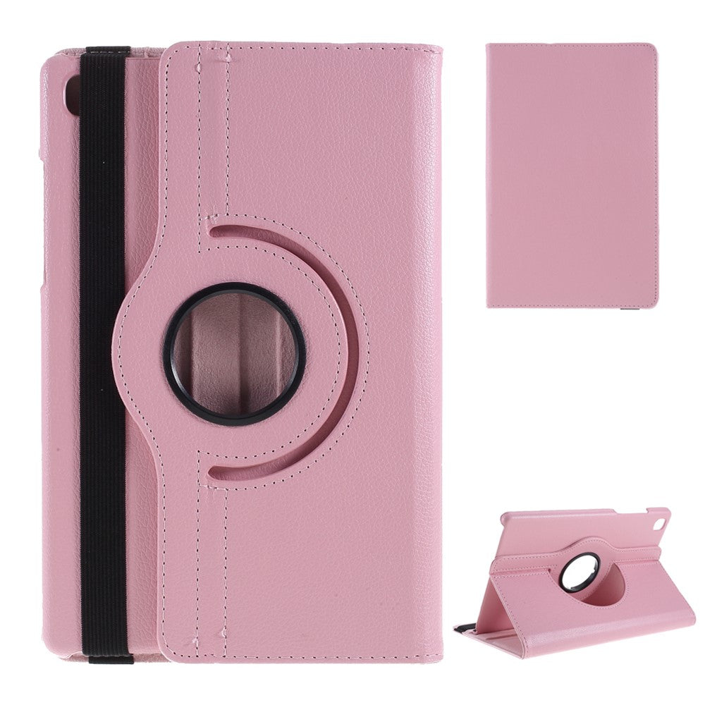 Middle Hollow on the back Leather Case with 360-Degree Rotating Stand + Elastic Fasten Band for Samsung Galaxy Tab A7 10.4 (2020) / (2022)