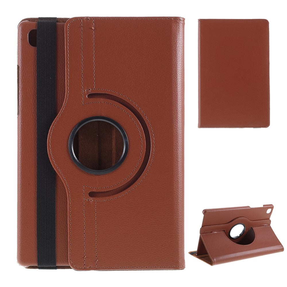 Middle Hollow on the back Leather Case with 360-Degree Rotating Stand + Elastic Fasten Band for Samsung Galaxy Tab A7 10.4 (2020) / (2022)