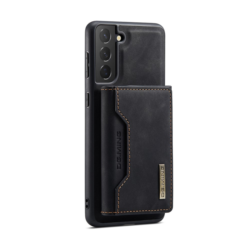 DG.MING M2 Series Magnetic Detachable Wallet Design Hybrid Case with Kickstand for Samsung Galaxy S21+ 5G