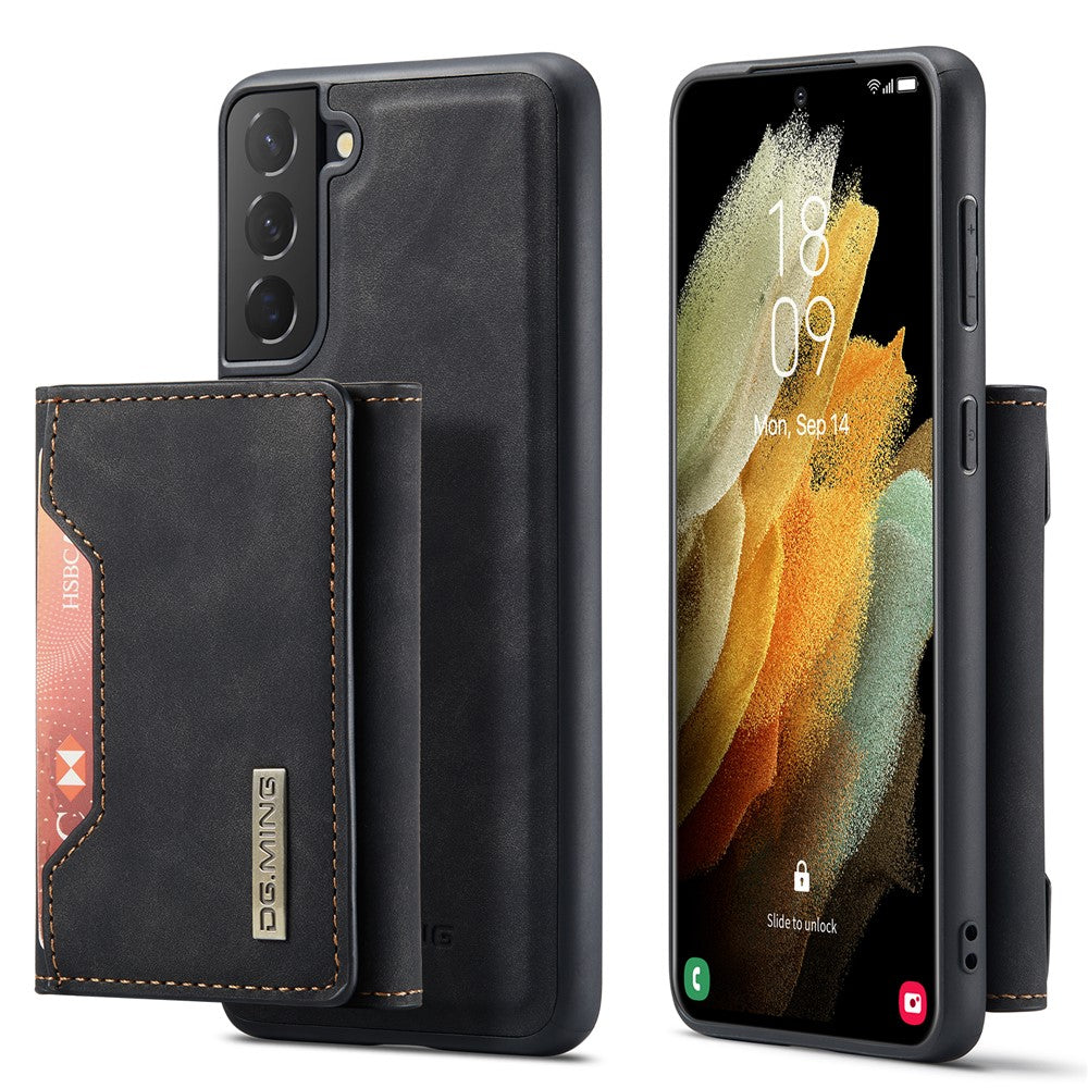 DG.MING M2 Series Detachable 2 in 1 Magnetic Wallet Design Hybrid Case with Kickstand for Samsung Galaxy S21 5G/4G