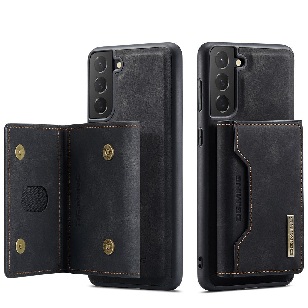 DG.MING M2 Series Detachable 2 in 1 Magnetic Wallet Design Hybrid Case with Kickstand for Samsung Galaxy S21 5G/4G
