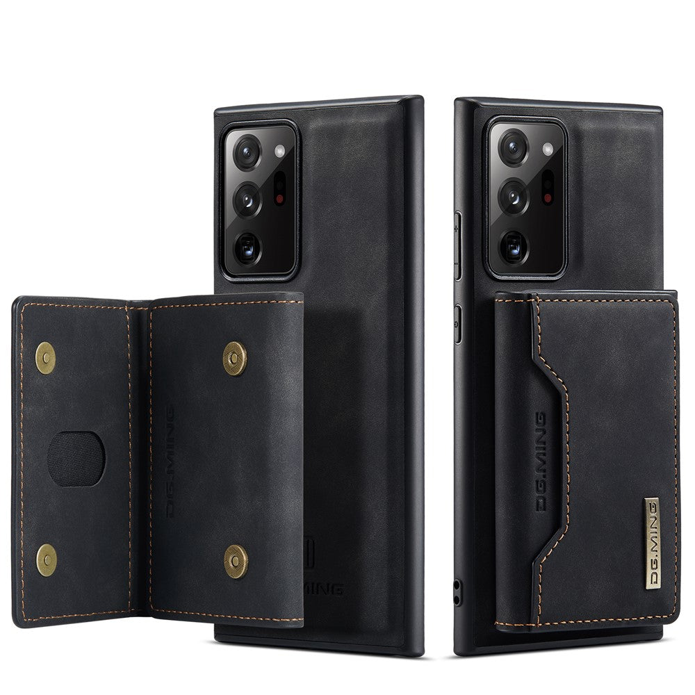DG.MING M2 Series Magnetic Tri-fold Wallet Kickstand Leather Case for Samsung Galaxy Note20 Ultra/Note20 Ultra 5G