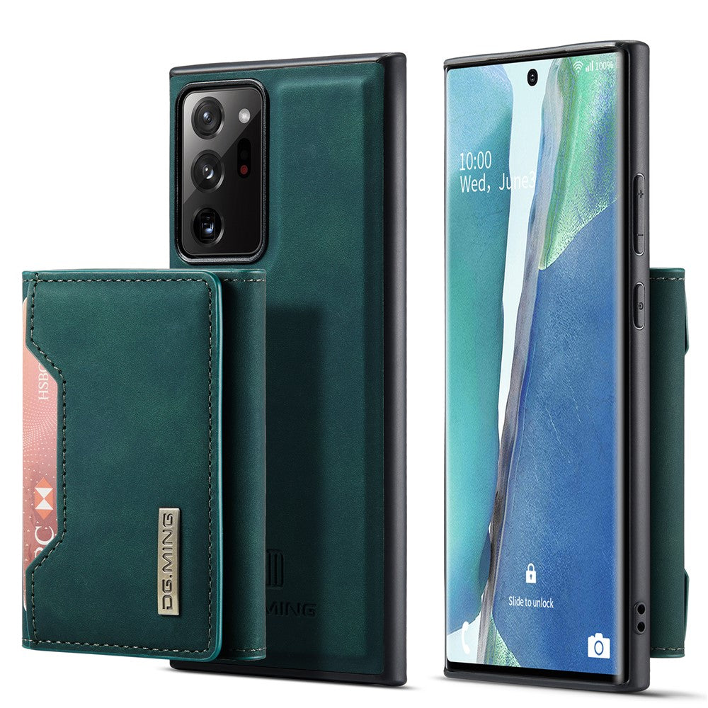 DG.MING M2 Series Magnetic Tri-fold Wallet Kickstand Leather Case for Samsung Galaxy Note20 Ultra/Note20 Ultra 5G