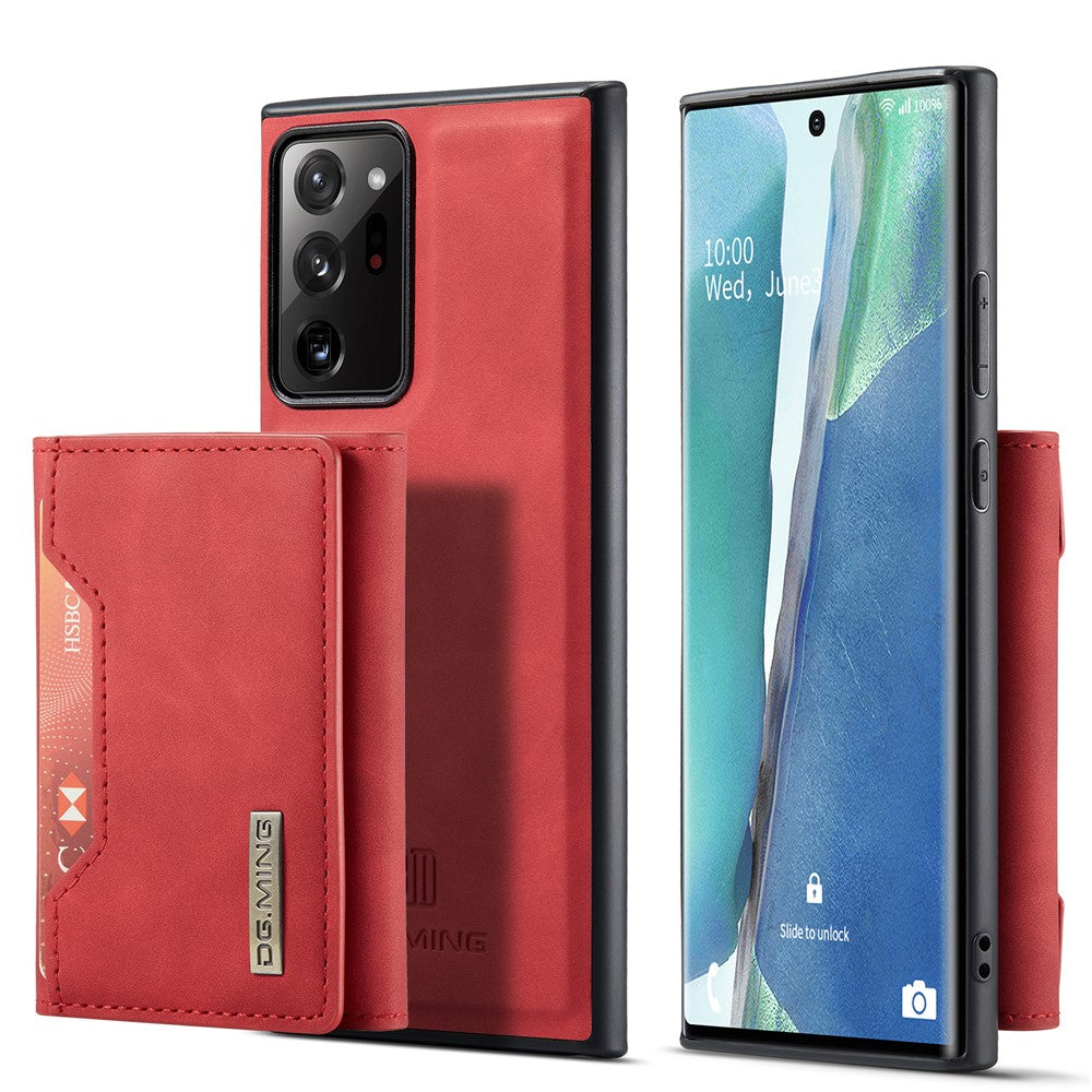 DG.MING M2 Series Magnetic Tri-fold Wallet Kickstand Leather Case for Samsung Galaxy Note20 Ultra/Note20 Ultra 5G