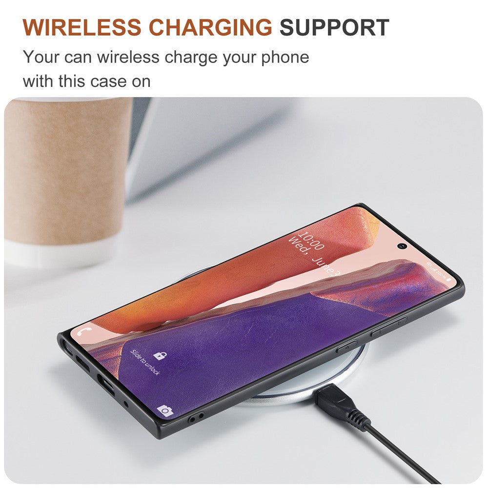 DG.MING M2 Series Tri-fold Wallet Magnetic Kickstand Design Leather Case for Samsung Galaxy Note20 4G/5G