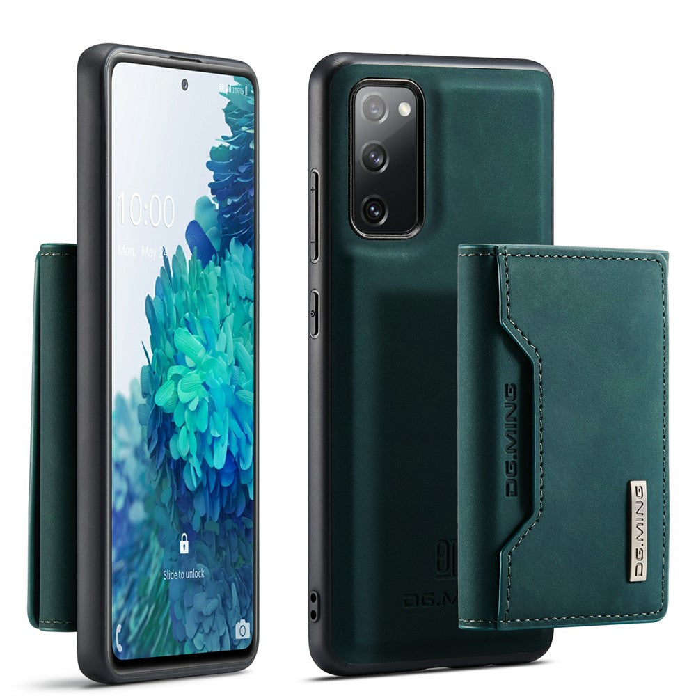 DG.MING M2 Series Magnetic Detachable Hybrid Case with Tri-Fold Wallet Kickstand Design for Samsung Galaxy S20 FE 2022/S20 FE 4G/S20 FE 5G/S20 Lite