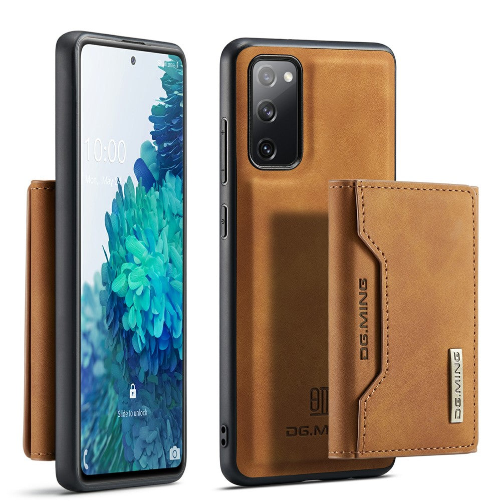 DG.MING M2 Series Magnetic Detachable Hybrid Case with Tri-Fold Wallet Kickstand Design for Samsung Galaxy S20 FE 2022/S20 FE 4G/S20 FE 5G/S20 Lite