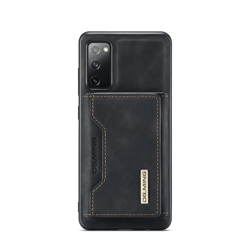 DG.MING M2 Series Magnetic Detachable Hybrid Case with Tri-Fold Wallet Kickstand Design for Samsung Galaxy S20 FE 2022/S20 FE 4G/S20 FE 5G/S20 Lite