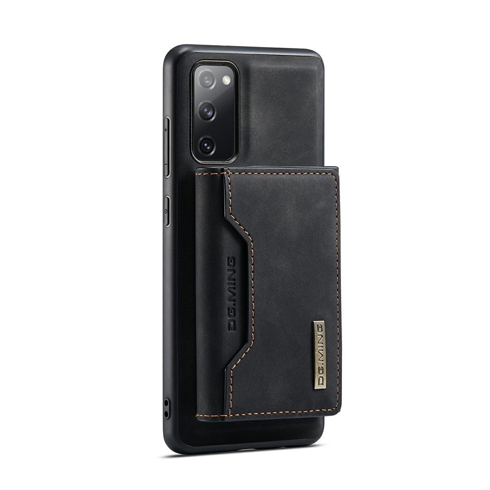 DG.MING M2 Series Magnetic Detachable Hybrid Case with Tri-Fold Wallet Kickstand Design for Samsung Galaxy S20 FE 2022/S20 FE 4G/S20 FE 5G/S20 Lite