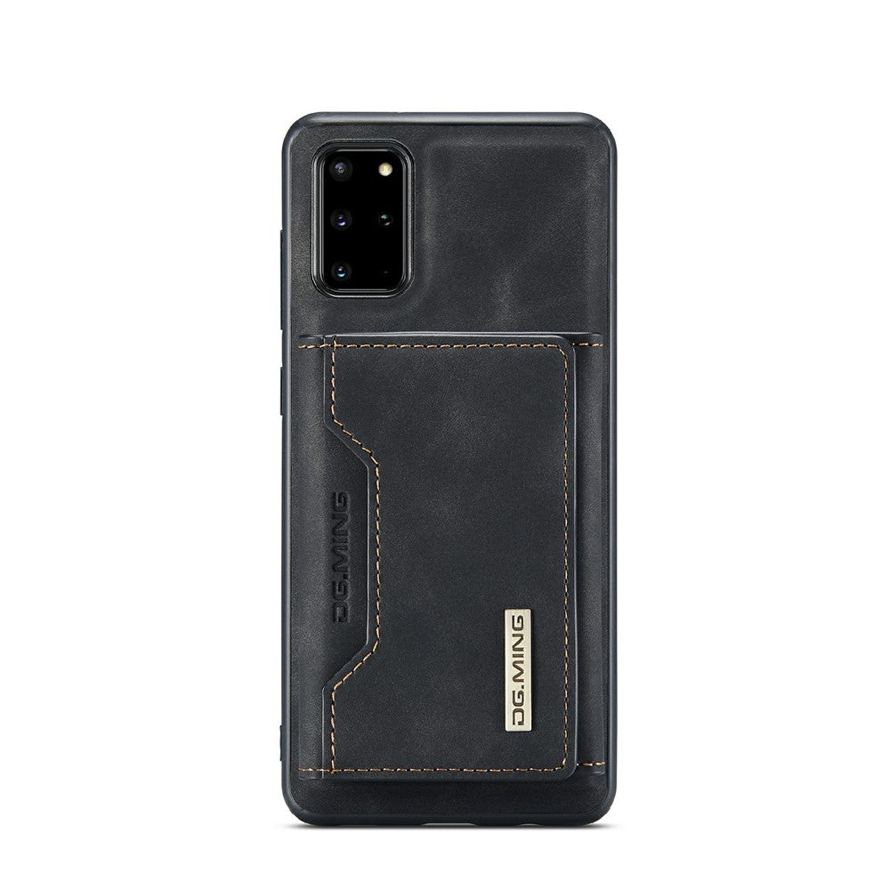 DG.MING M2 Series Anti-drop Magnetic Wallet Design with Kickstand  Leather Coated Hybrid Case for Samsung Galaxy S20 Plus