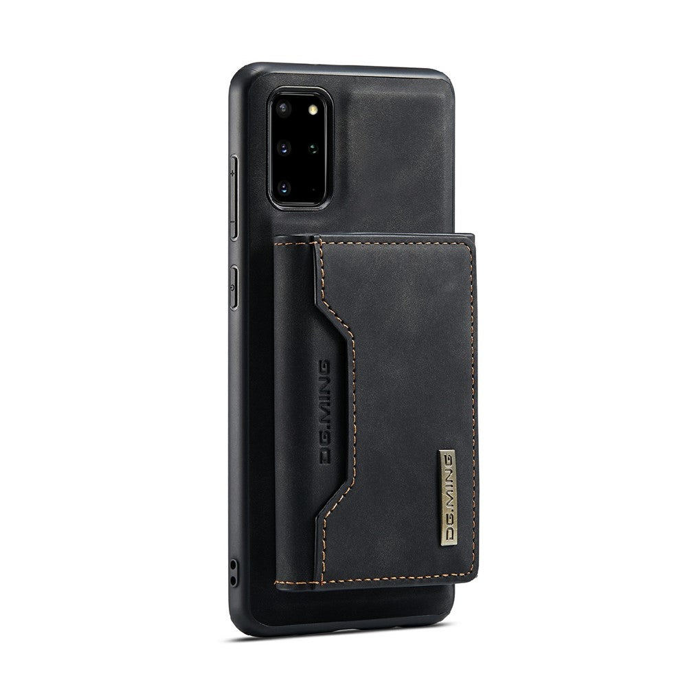 DG.MING M2 Series Anti-drop Magnetic Wallet Design with Kickstand  Leather Coated Hybrid Case for Samsung Galaxy S20 Plus