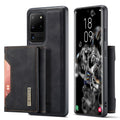 DG.MING M2 Series Tri-Fold Wallet Kickstand Design Magnetic Detachable Wireless Charging Hybrid Case for Samsung Galaxy S20 Ultra
