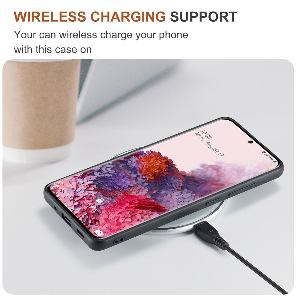 DG.MING M2 Series Wireless Charging Detachable Wallet 2-in-1 Shockproof Hybrid Phone Cover Shell with Horizontal-Viewing Kickstand for Samsung Galaxy S20 4G/S20 5G