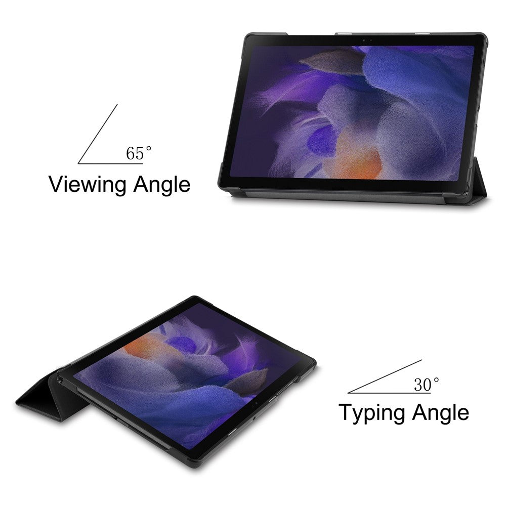 For Samsung Galaxy Tab A8 10.5 (2021) / A8 10.5 (2022) Trifold Stand PU Leather Hard PC Inner Shockproof Protective Tablet Cover
