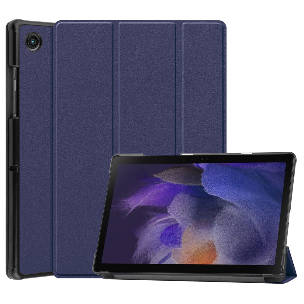 For Samsung Galaxy Tab A8 10.5 (2021) / A8 10.5 (2022) Trifold Stand PU Leather Hard PC Inner Shockproof Protective Tablet Cover