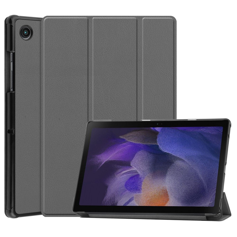 For Samsung Galaxy Tab A8 10.5 (2021) / A8 10.5 (2022) Trifold Stand PU Leather Hard PC Inner Shockproof Protective Tablet Cover