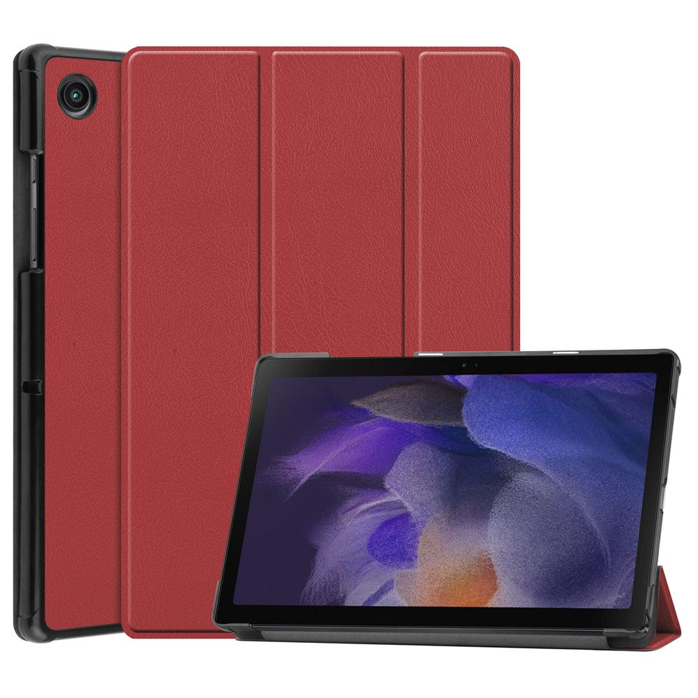For Samsung Galaxy Tab A8 10.5 (2021) / A8 10.5 (2022) Trifold Stand PU Leather Hard PC Inner Shockproof Protective Tablet Cover