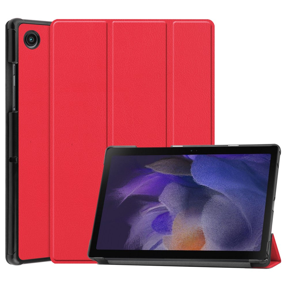 For Samsung Galaxy Tab A8 10.5 (2021) / A8 10.5 (2022) Trifold Stand PU Leather Hard PC Inner Shockproof Protective Tablet Cover