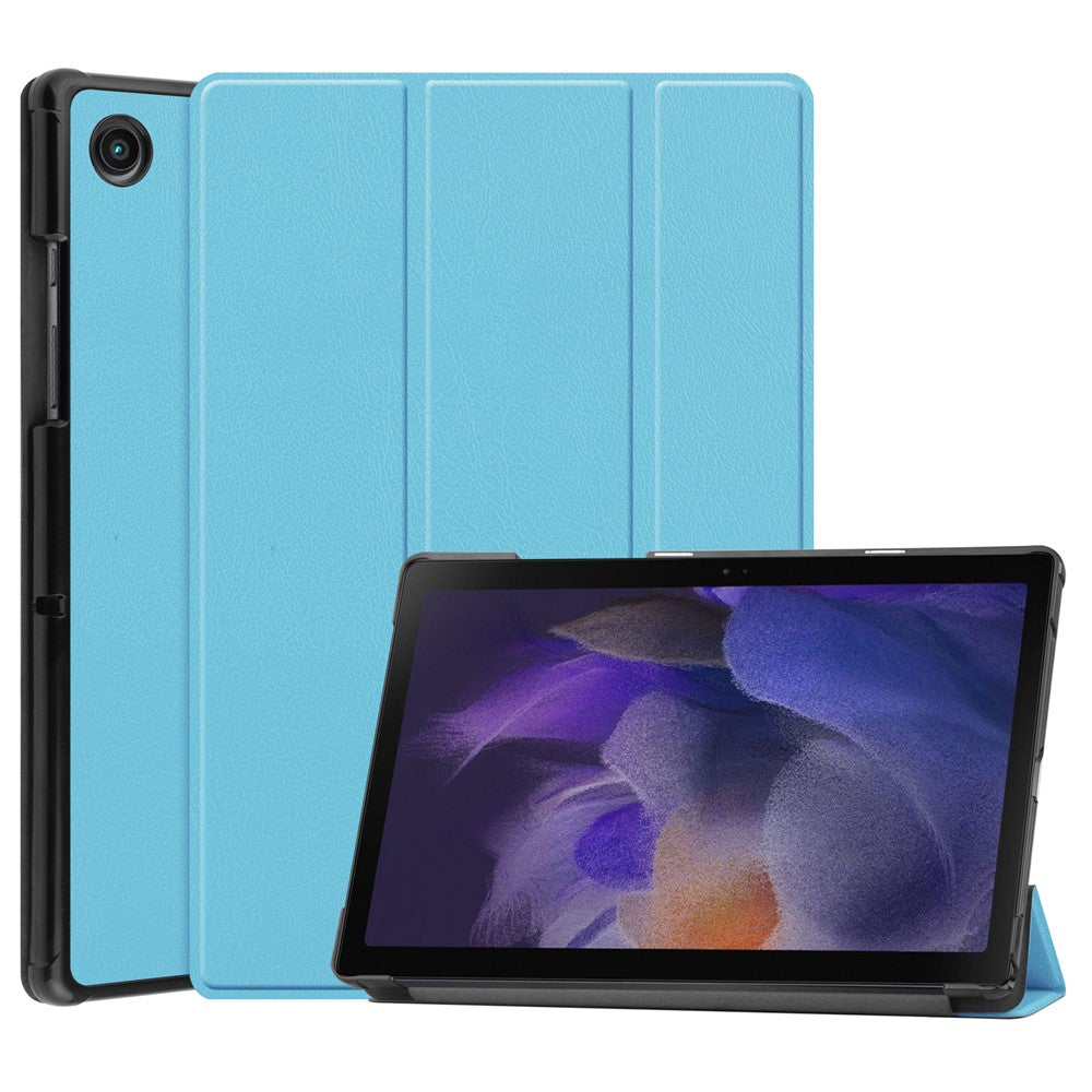 For Samsung Galaxy Tab A8 10.5 (2021) / A8 10.5 (2022) Trifold Stand PU Leather Hard PC Inner Shockproof Protective Tablet Cover