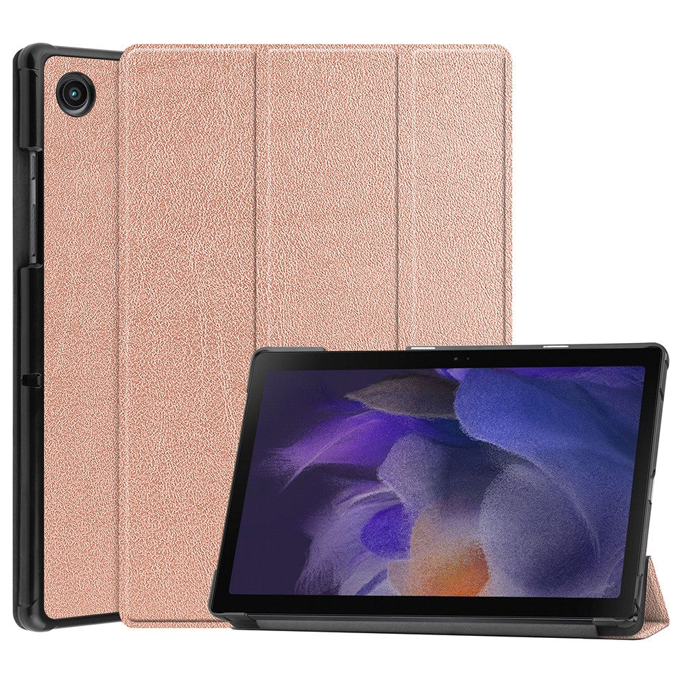 For Samsung Galaxy Tab A8 10.5 (2021) / A8 10.5 (2022) Trifold Stand PU Leather Hard PC Inner Shockproof Protective Tablet Cover