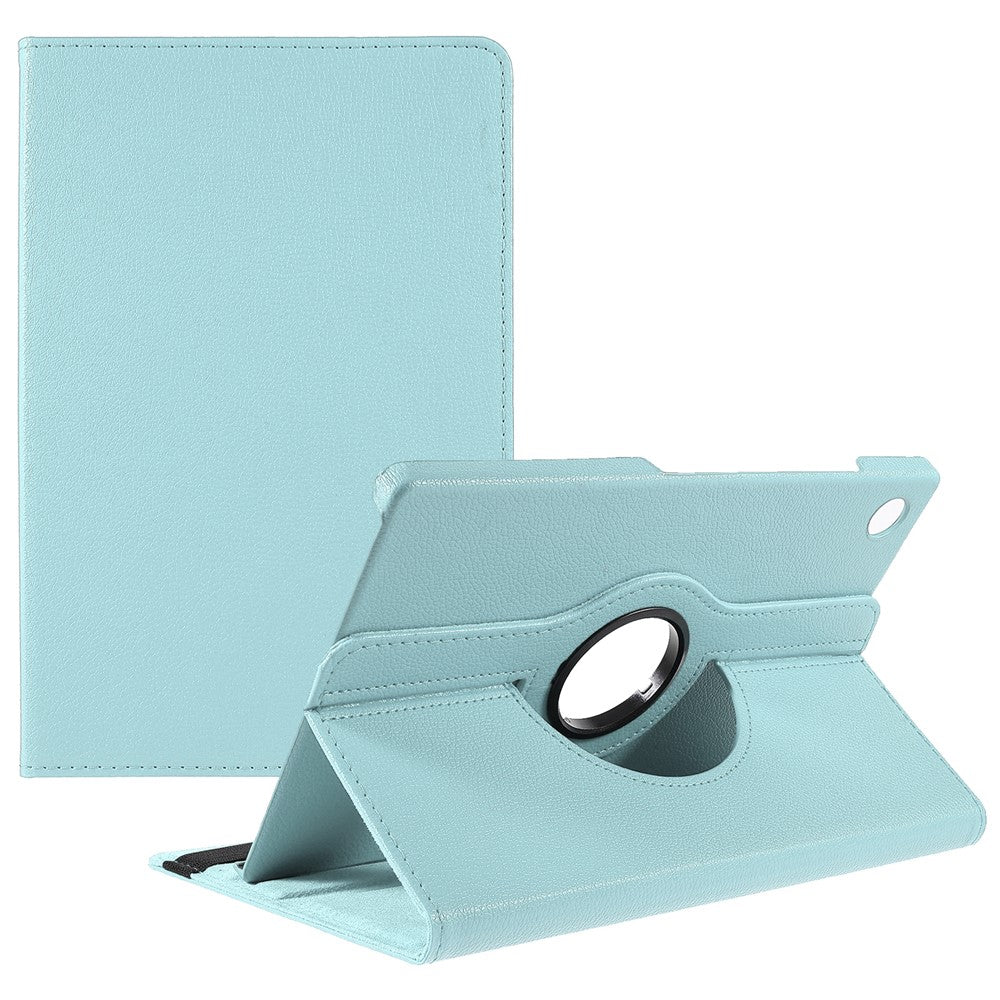 For Samsung Galaxy Tab A8 10.5 (2021) Litchi Texture PU Leather 360 Degree Swivel Stand Protective Tablet Case with Elastic Band