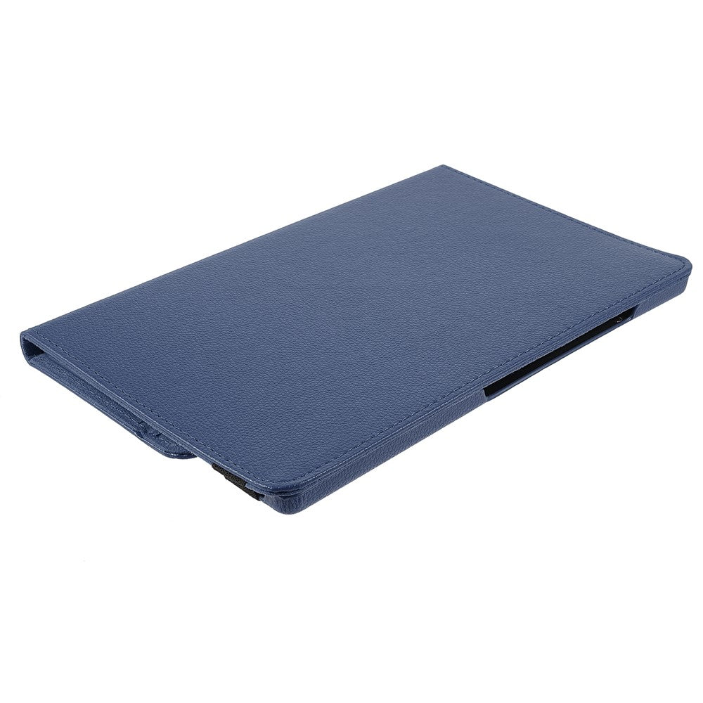 For Samsung Galaxy Tab A8 10.5 (2021) Litchi Texture PU Leather 360 Degree Swivel Stand Protective Tablet Case with Elastic Band