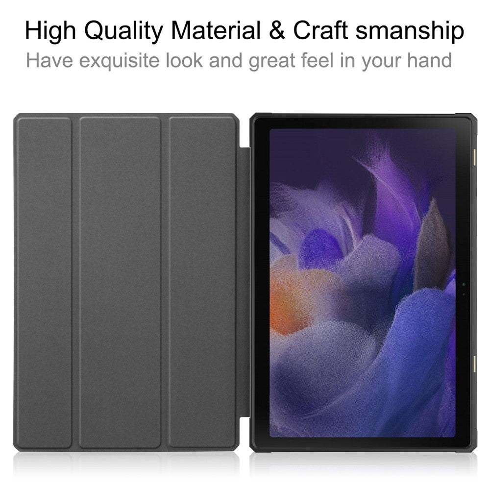 For Samsung Galaxy Tab A8 10.5 (2021) PU Leather Tri-fold Stand Tablet Case Smart Auto Wake / Sleep Folio Cover