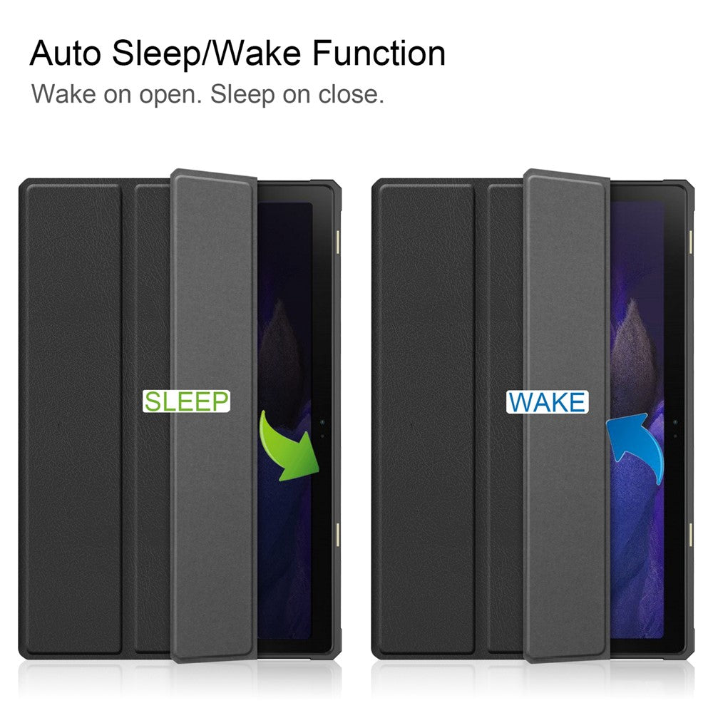 For Samsung Galaxy Tab A8 10.5 (2021) PU Leather Tri-fold Stand Tablet Case Smart Auto Wake / Sleep Folio Cover