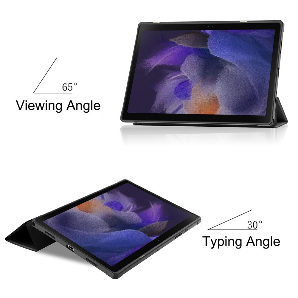 For Samsung Galaxy Tab A8 10.5 (2021) PU Leather Tri-fold Stand Tablet Case Smart Auto Wake / Sleep Folio Cover