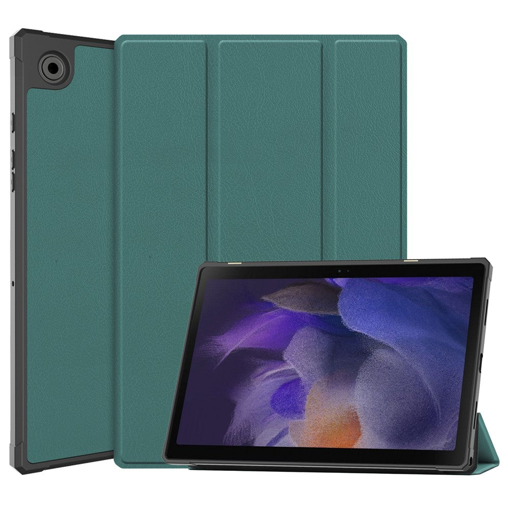 For Samsung Galaxy Tab A8 10.5 (2021) PU Leather Tri-fold Stand Tablet Case Smart Auto Wake / Sleep Folio Cover