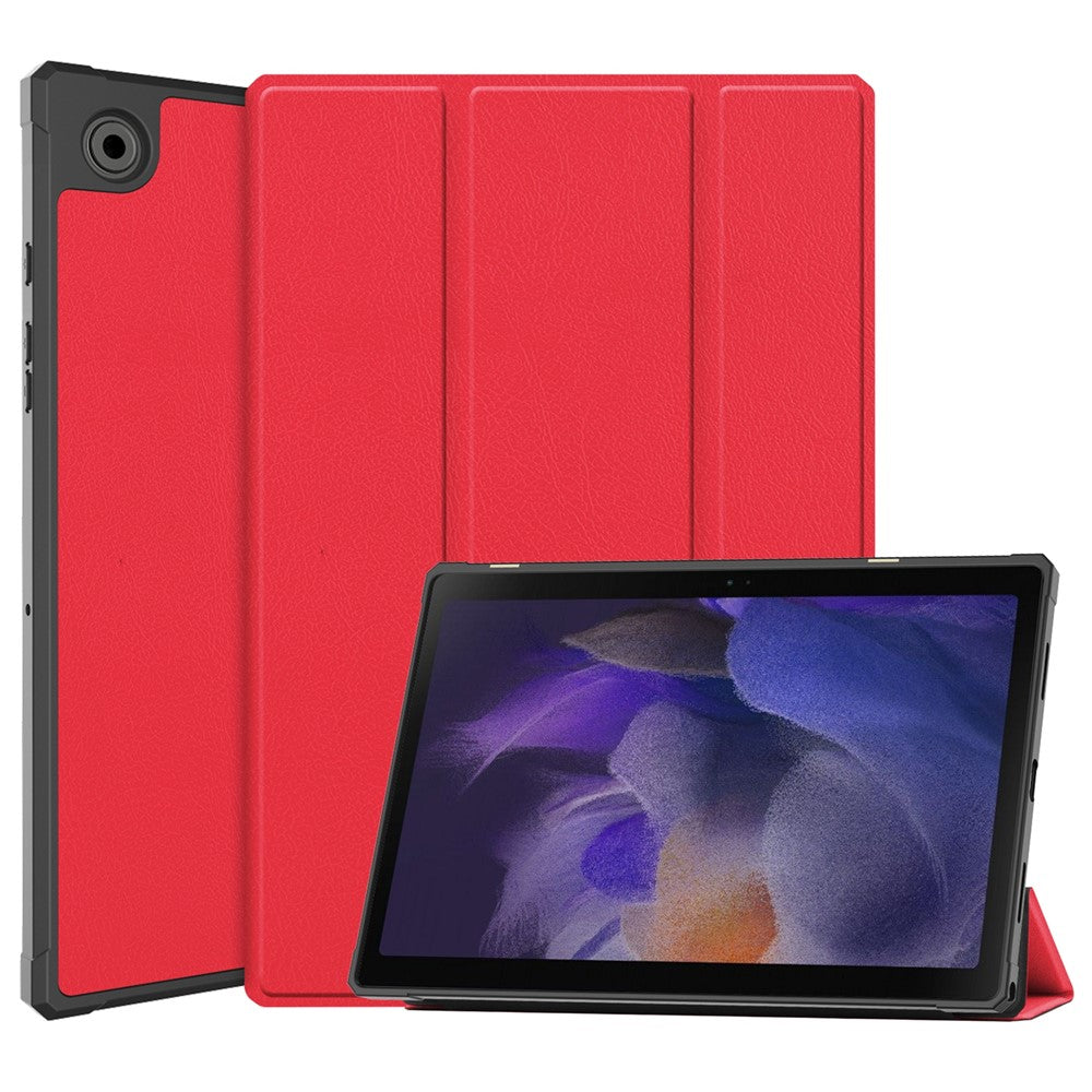 For Samsung Galaxy Tab A8 10.5 (2021) PU Leather Tri-fold Stand Tablet Case Smart Auto Wake / Sleep Folio Cover